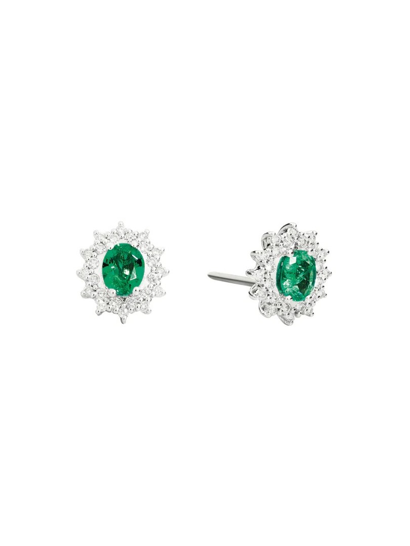 Buy earring with emeralds Recarlo on stroppiana.net