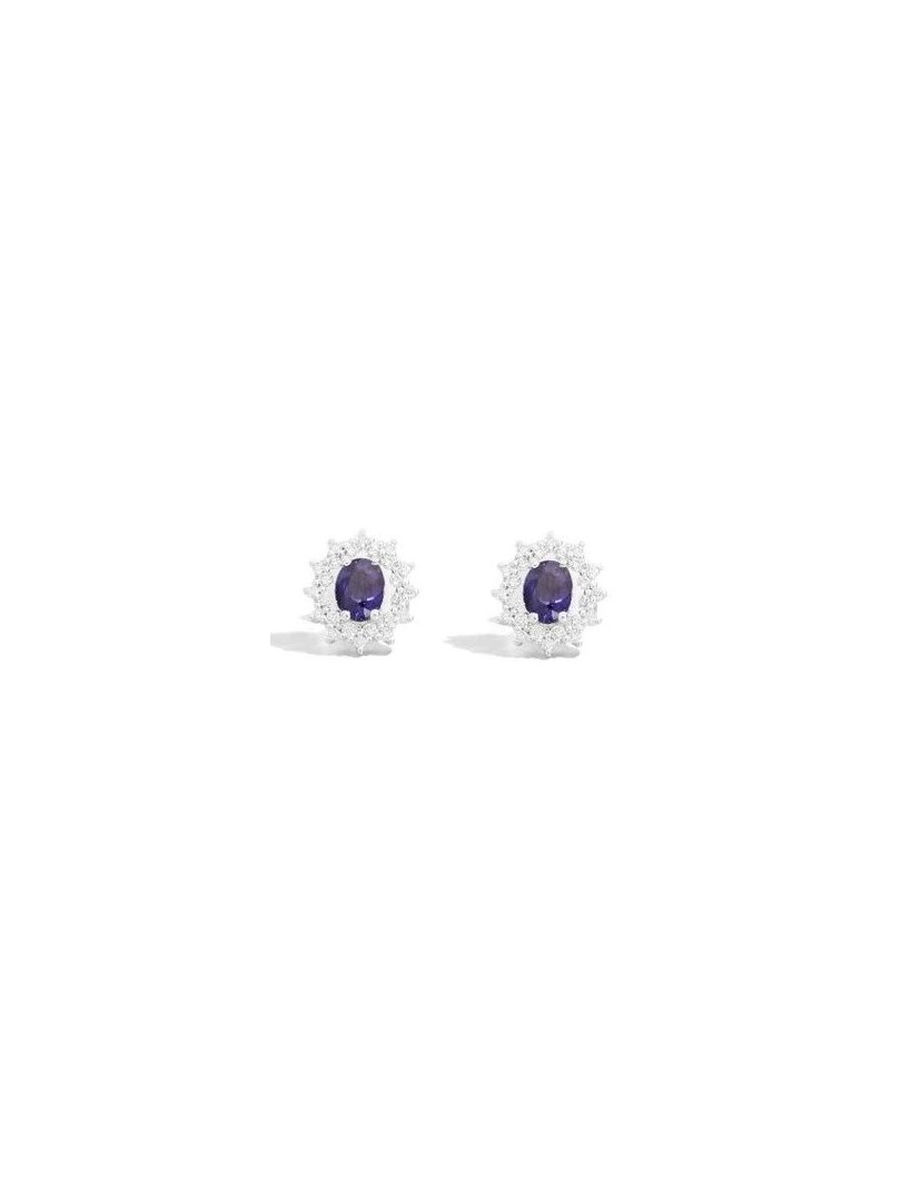 Buy earring with sapphire Recarlo on stroppiana.net