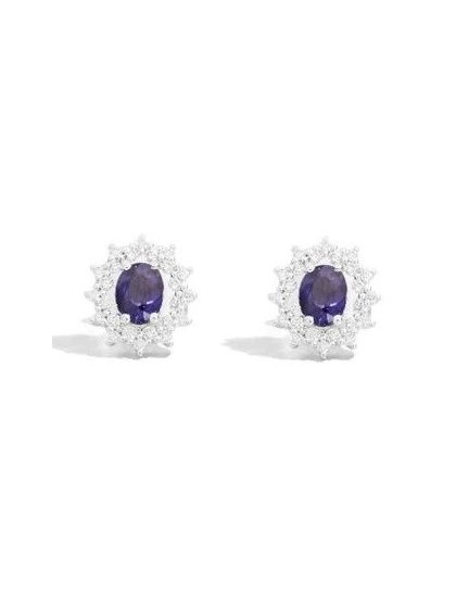 Buy earring with sapphire Recarlo on stroppiana.net