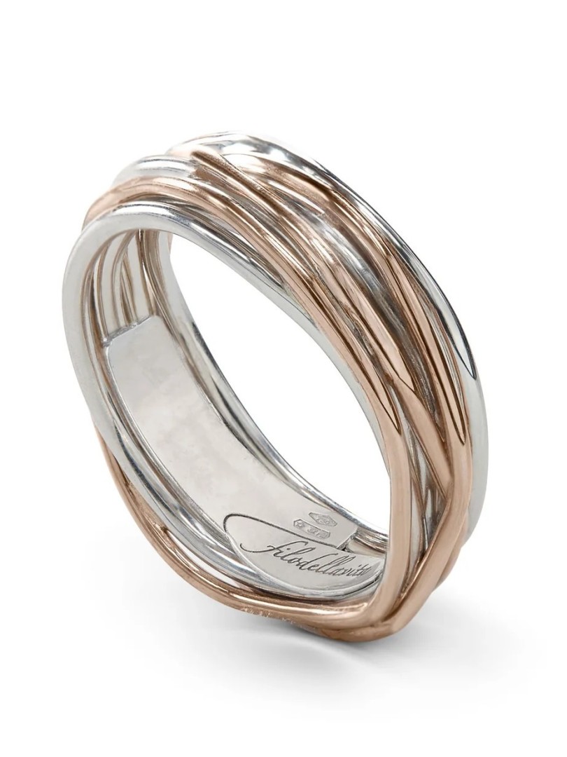 Buy pink gold and silver ring Filodellavita on stroppiana.net