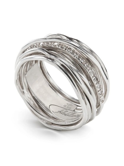 Buy silver ring with diamonds Filodellavita on stroppiana.net