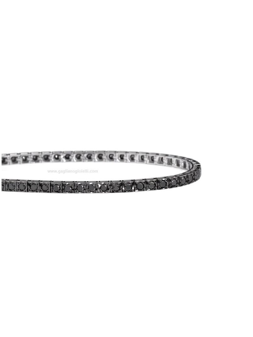 Acquista Bracciale Tennis Recarlo con diamanti neri su Stroppiana.net