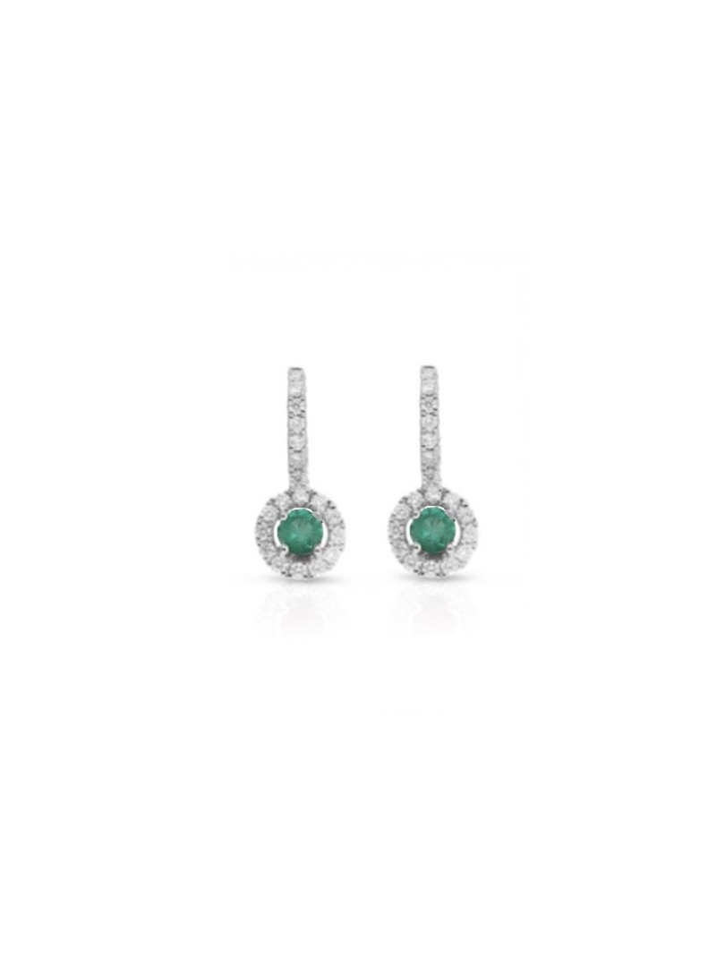 Giorgio Visconti earrings with emeralds and diamonds