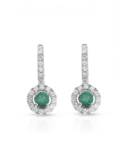 Giorgio Visconti earrings with emeralds and diamonds