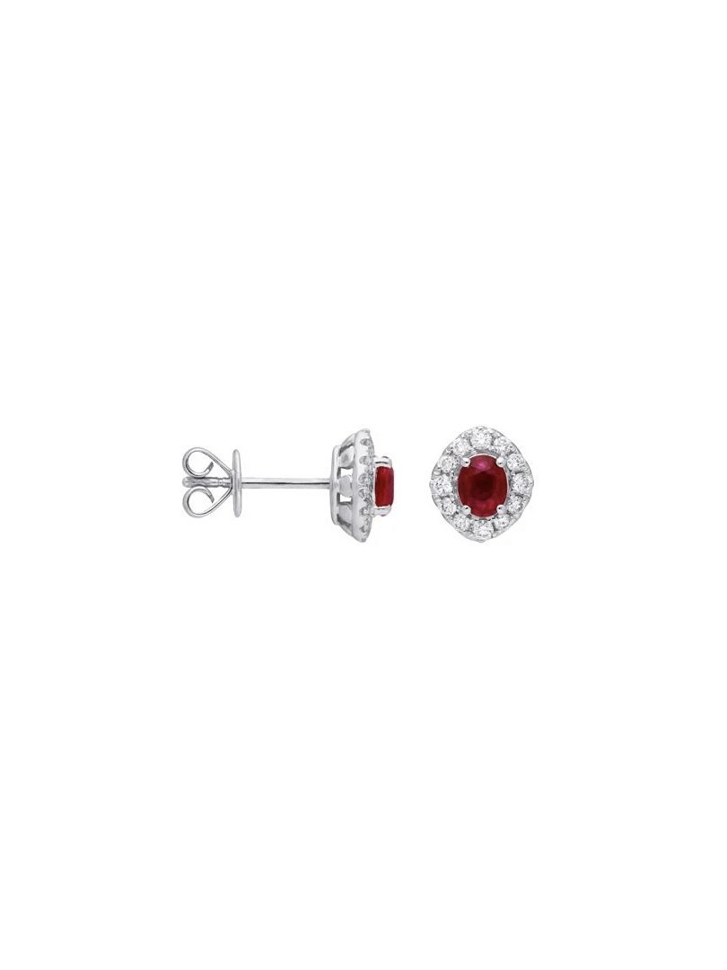 Giorgio Visconti earrings with rubies and diamonds