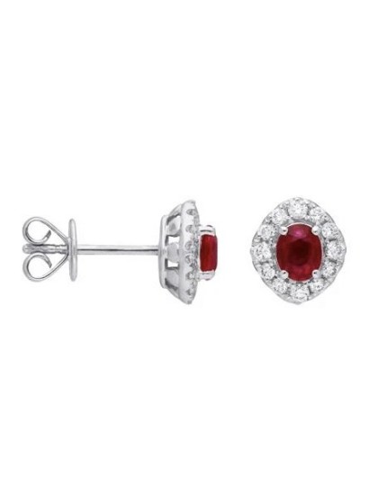 Giorgio Visconti earrings with rubies and diamonds