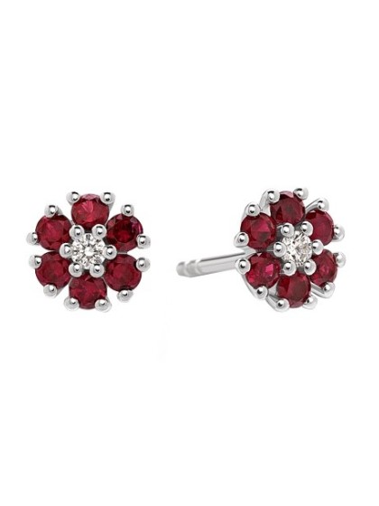 Giorgio Visconti earrings with rubies and diamonds