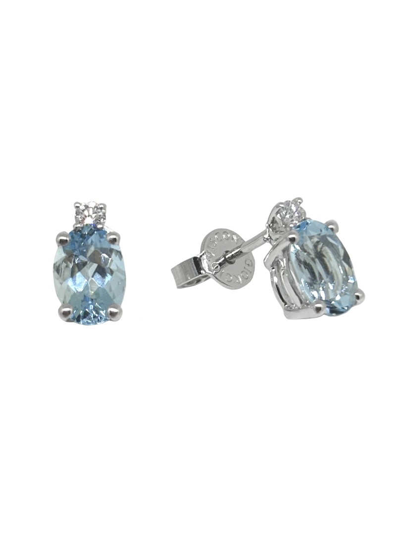 Giorgio Visconti earrings with acquamarine and diamonds