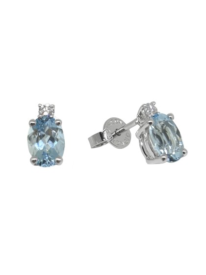 Giorgio Visconti earrings with acquamarine and diamonds