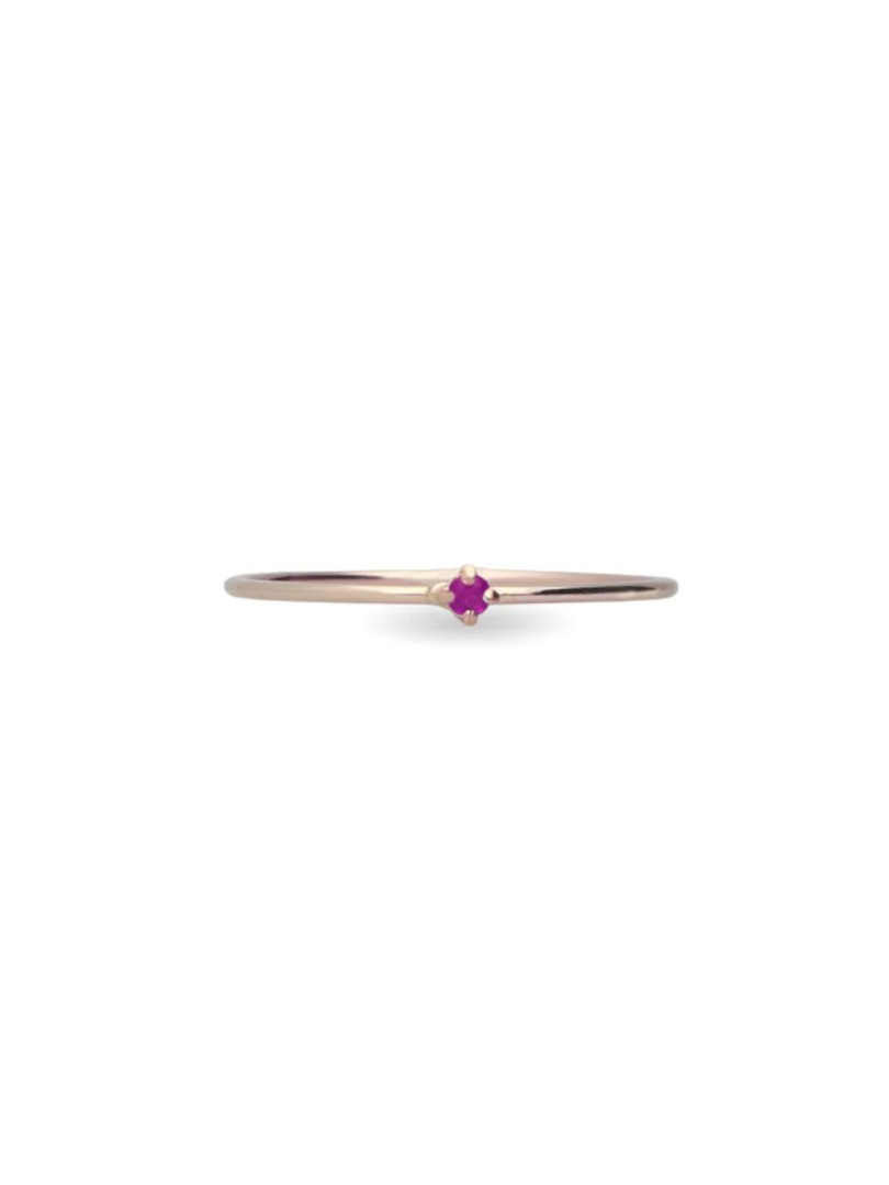 Filodamore ring in yellow gold with ruby