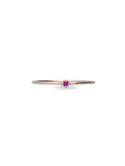 Filodamore ring in yellow gold with ruby