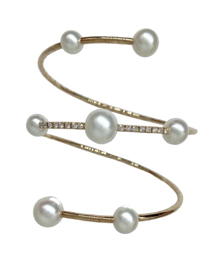 Bracciale Rigido con Perle